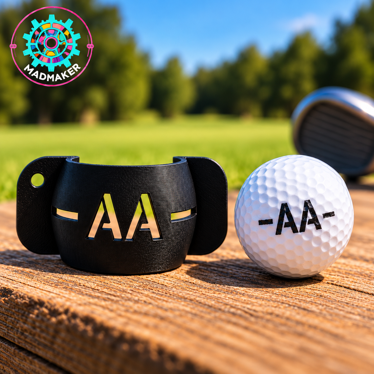 Personalised Golf Ball Marker Stencil Custom Initials Golf Alignment Tool Gift