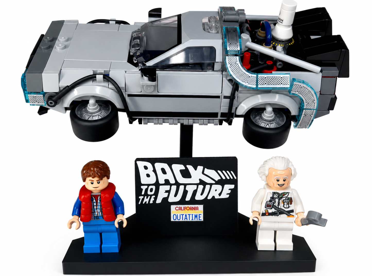 Lego Speed Champion Back to the Future Compatible Display Stand