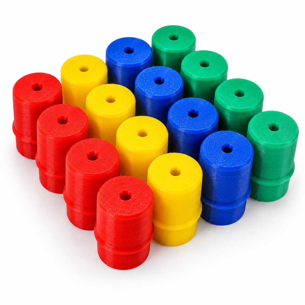 16x Trouble Board Game Replacement Pegs Pieces Pawns Red Yellow Blue Green Full Set