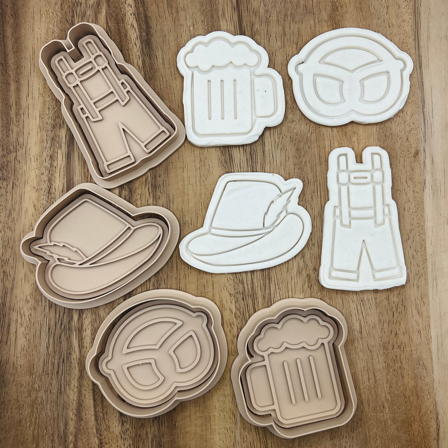 Oktoberfest Collection of Cookie Cutters - Gingerbread and Embosser Fondant Cutout