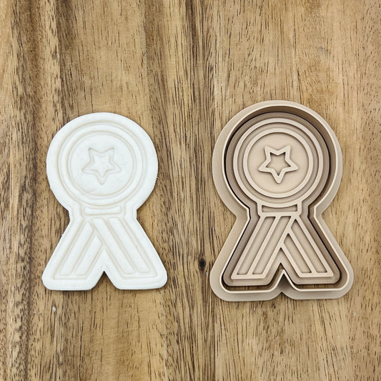 Olympic Medal Award Cookie Cutter - Gingerbread and Embosser Fondant Cutout