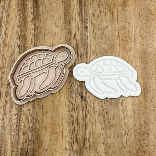 Sea Turtle Cookie Cutter - Gingerbread and Embosser Fondant Cutout