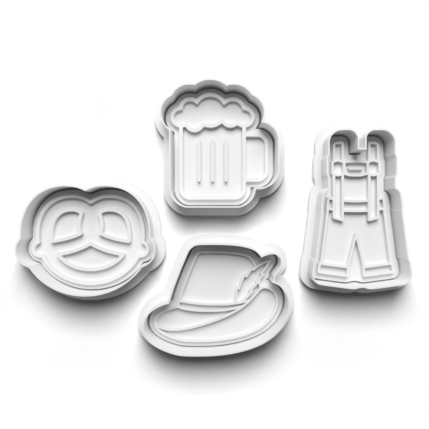 Oktoberfest Collection of Cookie Cutters - Gingerbread and Embosser Fondant Cutout