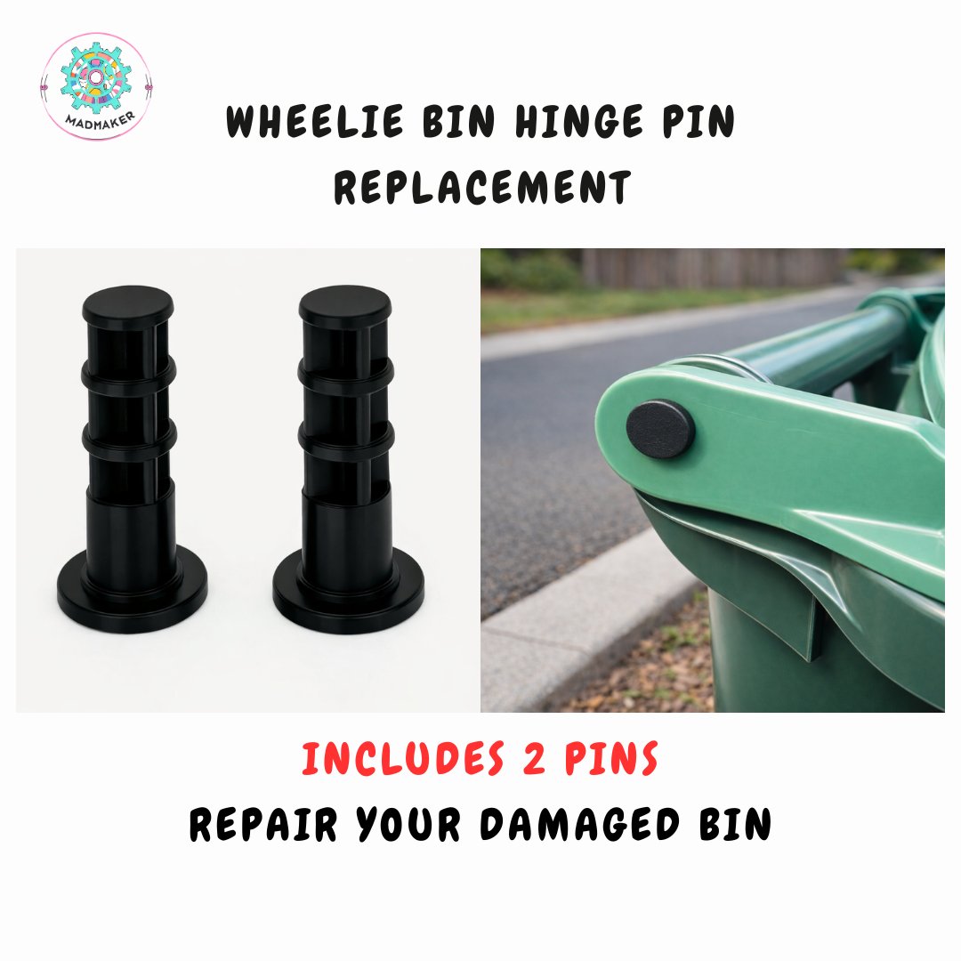 Wheelie Bin Hinge Replacement Pins For Australian Bins 2 Piece