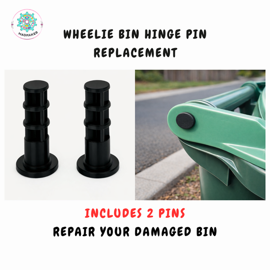 Wheelie Bin Hinge Replacement Pins For Australian Bins 2 Piece